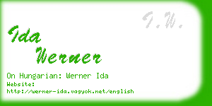 ida werner business card